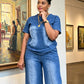 💙Women's Casual Denim Top & Pants 2-Piece Set – Effortless Everyday Summer Style☀️
