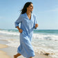 👗☀️Women’s V-Neck Cotton Linen A Line Dress – Effortless Everyday Elegance✨