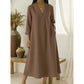 👗☀️Women’s V-Neck Cotton Linen A Line Dress – Effortless Everyday Elegance✨