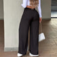 👖✨ Дамски Прави Панталони с Висока Талия – Стройнящ Силует, 2 Цвята, S–2XL 🌿