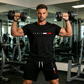 Мъжки комплект от горна част с щампа и шорти – 2 части💪