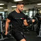 Мъжки комплект от горна част с щампа и шорти – 2 части💪