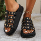 Multi-Strap Platform Beach Slides for Women