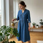 👗【XL-5XL】Деним рокля с копчета за жени с големи размери – Ласкава ежедневна кройка за извивки✨