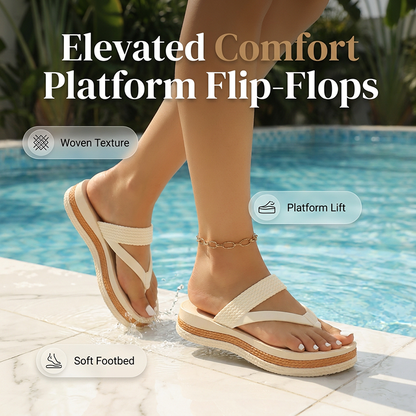 👡✨Дамски джапанки с платформа и плетена каишка — амортизация, нехлъзгащи🌴