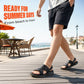 Men's Leather Sandals Dual Use Slip On Outdoor Beach Slippers