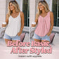 Women's Printed Sleeveless Top with Button Detail