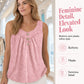 Women's Printed Sleeveless Top with Button Detail
