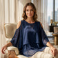 🌊 Елегантна блуза с открити рамене и многослойни волани от шифон, женствена и лека за лятото 🌸
