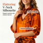 Women's Vintage V-Neck Top and Pants Set