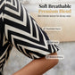 Chevron Print V-Neck Puff Sleeve Midi Dress