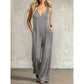 👗 JETZT 50 % RABATT! 🌊 Lässiger Sommer-Jumpsuit für Damen mit V-Ausschnitt – lockere, weite Beine, tiefe Seitentaschen und integrierte Kapuze – vom Strand direkt zum Abendessen ☀️