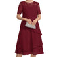 🌸👗✨ LIMITED TIME 50% OFF! Women’s Elegant Plus Size Lace Tiered Midi Dress – Breathable Chiffon, Flattering High Waist and Occasion Ready Style