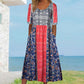 👗 Women's Elegant Bohemian Print Dress — Floral Boho Maxi with V-Neck