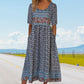 👗 Women's Elegant Bohemian Print Dress — Floral Boho Maxi with V-Neck