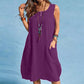 Women's Sleeveless Loose Dress with Pockets