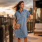 Women's Relaxed Denim Shirt Dress