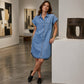 Women's Relaxed Denim Shirt Dress