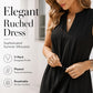 🍃✨ LIMITED TIME 50% OFF! 🌿Pleated V-Neck Dress – Lightweight fabric & effortless elegance – Elevate your everyday look.