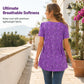 Women's Round Neck Short-Sleeved Floral Top