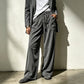 Women's Ribbed Drawstring Straight-Leg Trousers