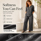 Women's Casual Shirt & Wide Leg Pants Set
