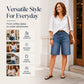 Women's Classic Straight-Leg Denim Crop Pants