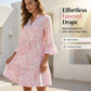 👗 Rochie pentru femei cu imprimeu floral, decolteu în V și croială în etaje