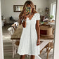 👗Top Pick - V-Neck Eyelet Dress with Scallop Trim – Lightweight & Romantic for Garden Parties or Brunch 🌿