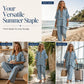 ⌛Limited-Time Offer-Women's Loose V-Neck Striped 2-Piece Casual Set