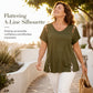 Women's V Neck Crisscross Short Sleeve Top