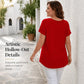 Women's V Neck Crisscross Short Sleeve Top