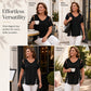 Women's V Neck Crisscross Short Sleeve Top