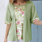 Women’s Summer Floral Print Fake 2-Piece Top