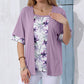 Women’s Summer Floral Print Fake 2-Piece Top