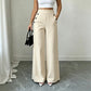 Trending Now⭐👖✨ High-Waisted Wide-Leg Pants with Side Buttons – Flattering Silhouette & Unique Detail for Effortless Style