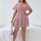 Women's Casual Polka Dot V-Neck Dress