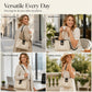 Women’s Woven Straw Shoulder Bag with Faux Leather Trim