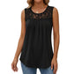 Women’s Sleeveless Lace Pleated Top