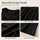Women’s Sleeveless Lace Pleated Top