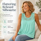 Women’s Sleeveless Lace Pleated Top