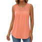 Women’s Sleeveless Lace Pleated Top