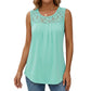 Women’s Sleeveless Lace Pleated Top