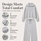 Women's Half-Zip Lapel Top and Wide-Leg Pants Set