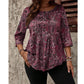 Women's Plus Size Paisley Print Blouse