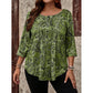 Women's Plus Size Paisley Print Blouse