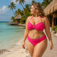 👙✨ Двукомпонентен комплект бикини с бандо, с плетени детайли и висока талия – секси, оформя фигурата, за изискани дами, 3 цвята, размери S–XL 🌊🌟