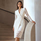 Women's Elegant V-Neck Lace Sleeve Bodycon Dress