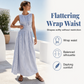 🌊👗 Damska sukienka maxi w paski, bez rękawów, z ściągaczem w talii – bawełna, lekka, letni styl, 3 kolory