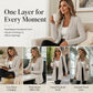 😍✨ Sweter z dzianiny z otwartym dekoltem i wydłużonym krojem — elegancki, kobiecy, dostępny w 5 kolorach 🤍
